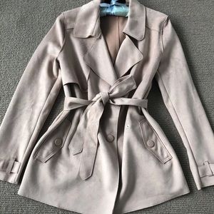 ⚡️SOLD⚡️NWOT Zara Faux-Suede Trench Coat - XS